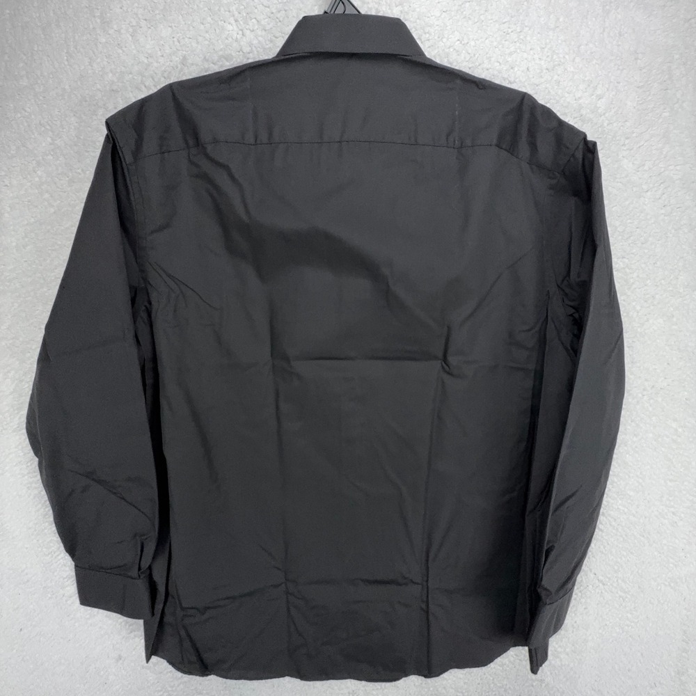 Van Heusen Men 2XL Regular Fit Wrinkle Free Shirt Black 18 34/35‎ Long Sleeve - Picture 2 of 8